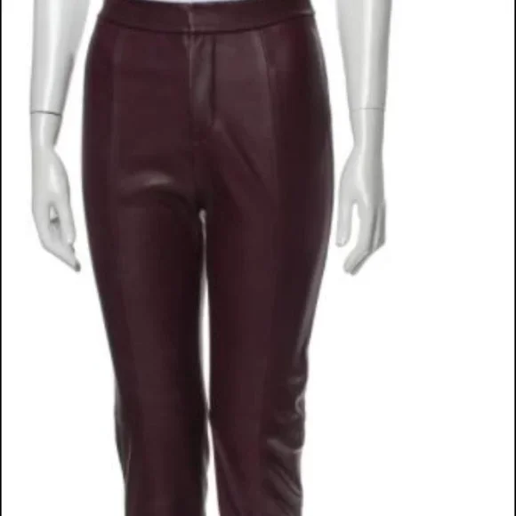 CYNTHIA ROWLEY McKenzie Slim Leather Pants Pants new 26 Small - Picture 2 of 3